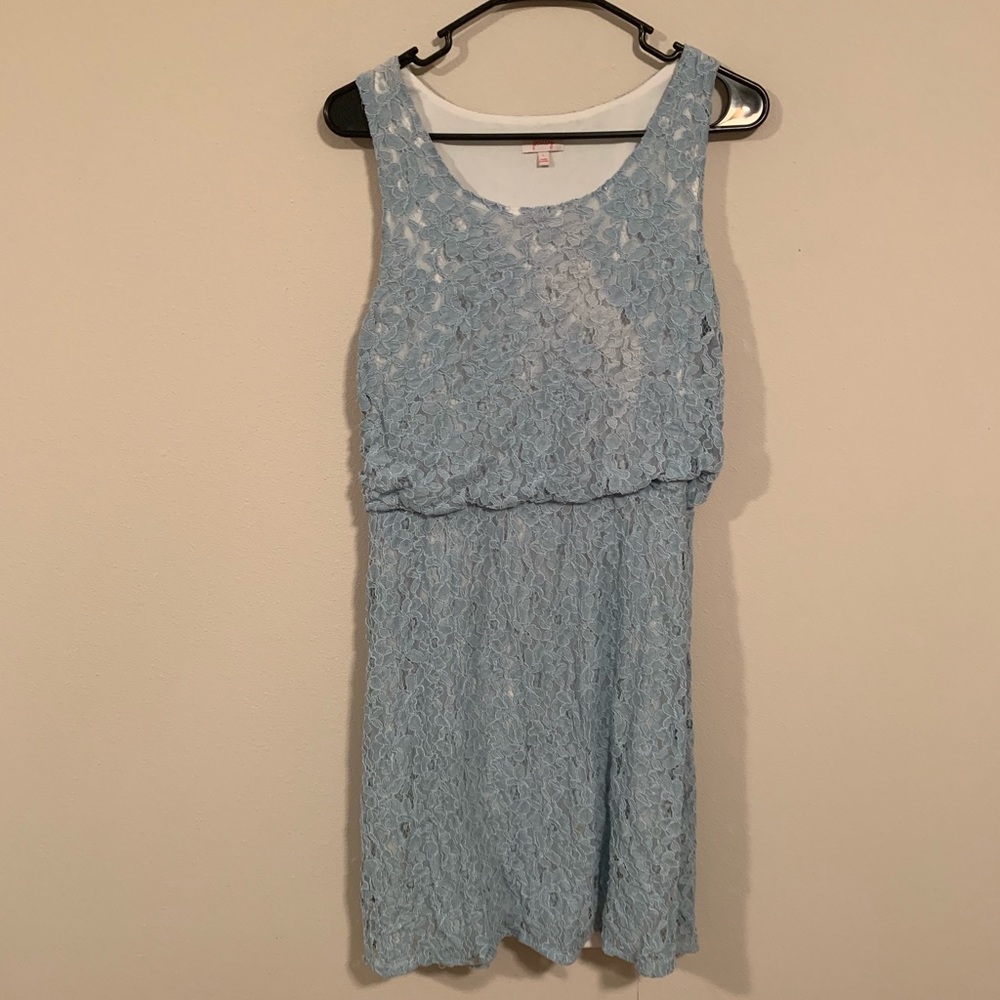 💎 Pixley Baby Blue Lace Dress